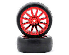 Traxxas Tires/Wheels Assembled/Glued 12-Spoke Red (2)