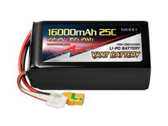  LiPo Vant - 22.2V 16000mAh 25C soft case battery and XT90-S plug