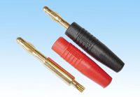   D4.0  (Red  Black, silikon) 1 !!!  [ 4.0 mm gold plated connector, red or black, 1pcs ]