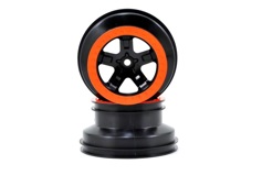Traxxas Wheel SCT Black Orange Beadlock 2WD Front (2)