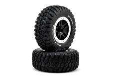 Traxxas Tire/Wheel Glued Split Spoke Black 2WD (2)
