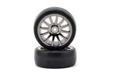 Traxxas Tires/Wheels Assembled/Glued 12-Spoke Black (2)