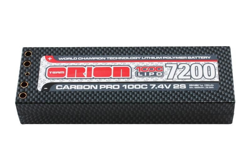 Carbon Pro Team Orion LiPo 7,4(2s) 7200mAh 100C Hard Case Tubes