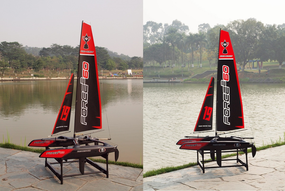 Force2 65 Twin hull 660mm sailboat 2.4GHz RTR, MODE 2