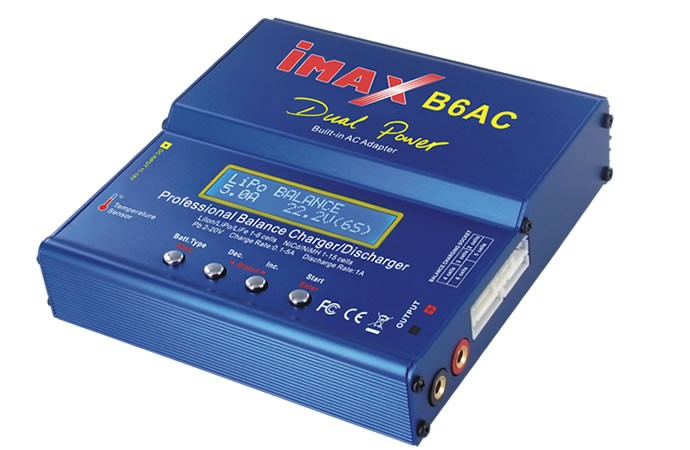 Зарядное устройство универсальное SKyRC IMAX B6 (от 12в и 220в, LiPo (1-6S), NiMH/NiCd (1-15S), до 5А)