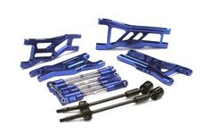 Комплект рычагов, тяг и карданов из алюминия (синий) для Traxxas 1/10 Slash 2WD