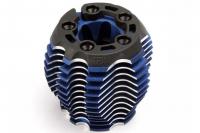 Cooling head, PowerTune (machined aluminum, blue-anodized) (TRX 3.3), head protector (1),  3x6mm CCS
