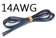 14AWG 707/0.06 OD3.4MM черный (1метр)