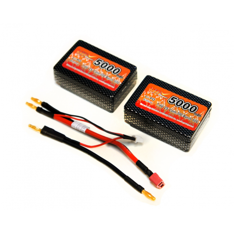Аккумулятор LiPo VBpower 7.4V 5000мАч 30C Siddle Pack