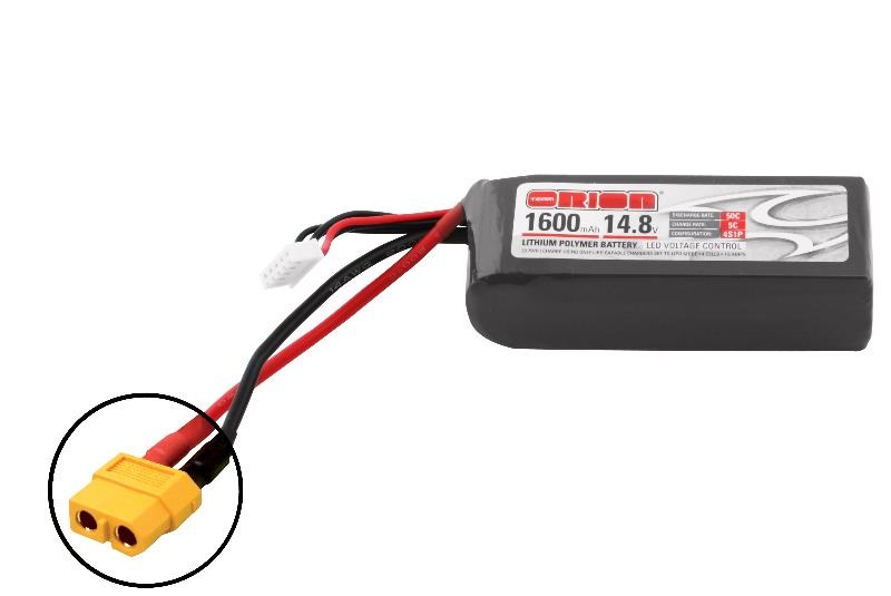 Аккумулятор для радиоуправляемых моделей Team Orion Batteries	Li-Po 14,8В(4S) 1600mah 50C SoftCase XT60 plug