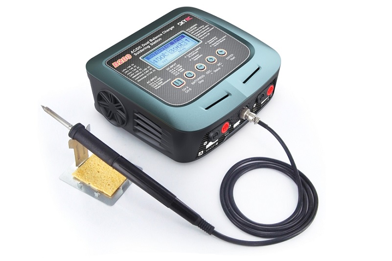 Универсальное зарядно-разрядное устройство SKYRC D200 20A/300W + паяльная станция