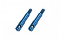 Wheel spindles, front, 7075-T6 aluminum, blue-anodized (left & right)