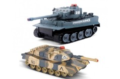 Радиоуправляемый танковый бой 2,4G Tiger vs Leopard 1:24 Huan QI 508C
