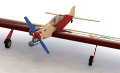 Кордовая пилотажная модель самолета F2B "ЯСТРЕБ"