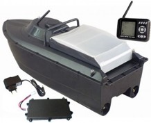 Радиоуправляемый катер электро JABO-2DL-10A 2.4GHz для рыбалки c эхолотом/кормушкой/подсветкой