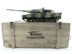 Р/У танк Taigen 1/16 Leopard 2 A6 (Германия) (для ИК танкового боя) САМО 2.4G RTR, деревянная коробка