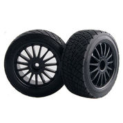 Комплект колес для ралли 1/9 2шт (черный)