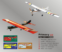 Модель самолета Lanyu PRIMARY 40 ДВС  размах 1550 мм