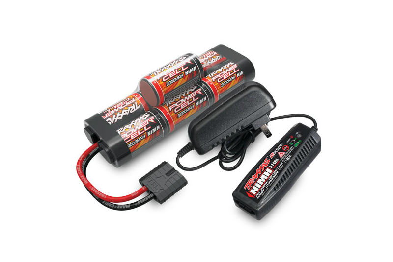 Аккумулятор + зарядное устройство 8.4V 3000mAh NiMH TRX Plug + Fast Charger 2-amp