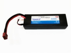 Аккумулятор Li-Po Spard 6000mAh, 7,4V, 30C, T&#8208;plug для Remo Hobby и Himoto 1/10, 1/8