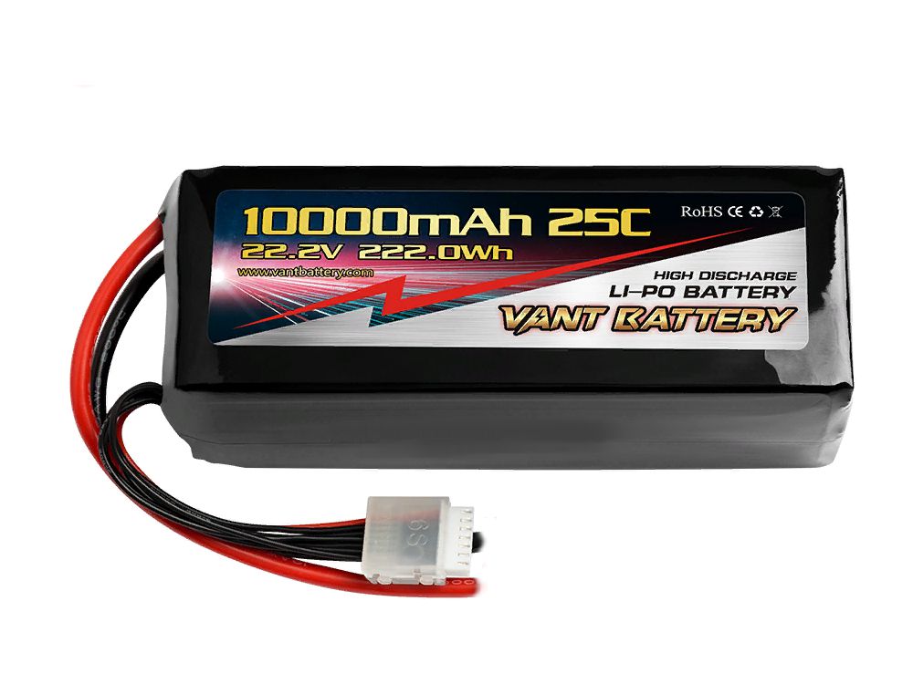 Аккумулятор LiPo Vant - 22.2V 10000mAh 25C soft case battery and XT90-S plug
