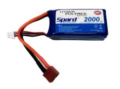 Аккумулятор Li-Po Spard 2000mAh, 7,4V, 20C, T&#8208;plug для Remo Hobby 1/16, Himoto 1/18