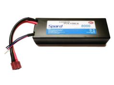 Аккумулятор Li-Po Spard 8000mAh, 7,4V, 25C, T&#8208;plug для Remo Hobby и Himoto 1/10, 1/8