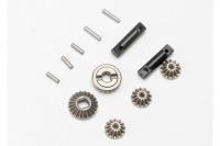 Gear set, differential (output gears (2)/ spider gears (3))/ differential output shafts (2)/ 1.5x6mm