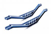 Chassis braces, lower machined 6061-T6 aluminum (blue) (2)/ hardware