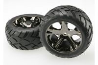 Tires & wheels, assembled, glued (All Star black chrome wheels, Anaconda tires, foam inserts) (elect