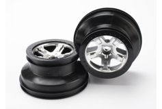 Wheels, SCT satin chrome, beadlock style, dual profile (2.2&#34; outer, 3.0&#34; inner) (front)