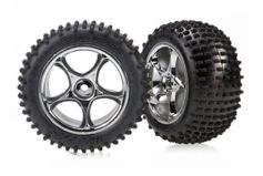 Tires & wheels, assembled (Tracer 2.2&#34; chrome wheels, Alias 2.2&#34; tires) (2) (Bandit rear, so