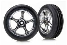 Tires & wheels, assembled (Tracer 2.2&#34; chrome wheels, Alias ribbed 2.2&#34; tires) (2) (Bandit f