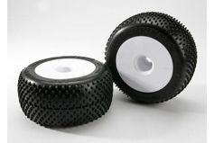 Tires & wheels, assembled, glued (white dished 3.8&#34; wheels, Response Pro tires, foam inserts) (2