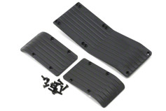 3-Piece Skid Plate, Black: T-Maxx 3,3, E-Maxx 3905-