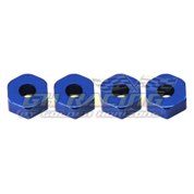 Alum. 12mm Hex Wheel Hubs (Blue): Traxxas Jato/Stampede/Rustler/Slash