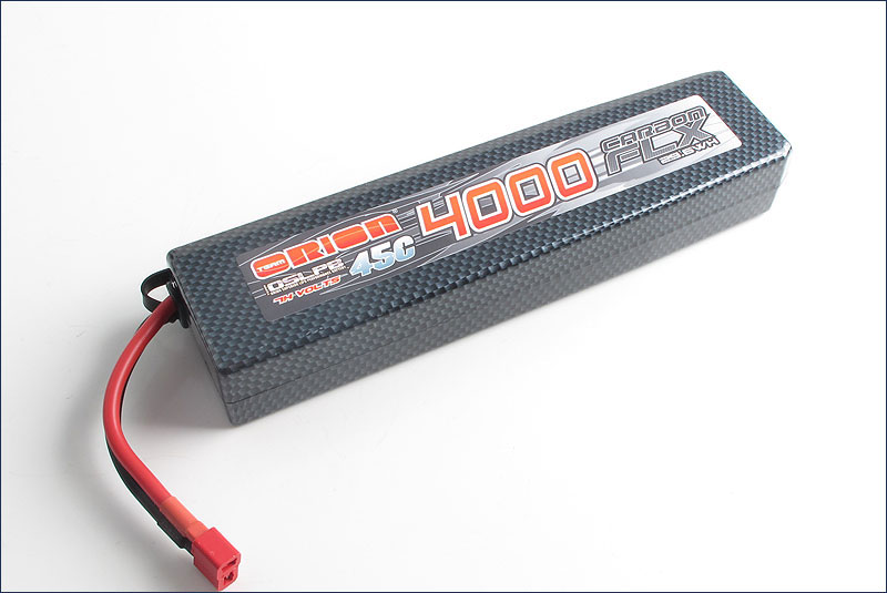 Carbon FLX 4000  45 C 7.4V (Deans Plug)-C Li-Pol  Team Orion Carbon FLX LiPo 4000 7.4 V 45C