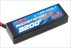 Rocket Sport 3200 LiPo 11,1V (Tamiya,Dean's,TRX, EC3 Venom Plug)-  Orion Rocket Pack Li-Pol 3200mAh. 25C 11.1v