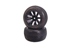 Matrix 2.2 Tires mounted on Cyclon 2.2 Black Wheels, Front & Rear