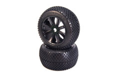 Matrix 4.0 Tires mounted on Cyclon 4.0 Black Wheels, Front & Rear