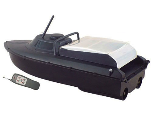 Радиоуправляемый катер-катамаран электро JABO-3A 2.4GHz для рыбалки с кормушками для рыб